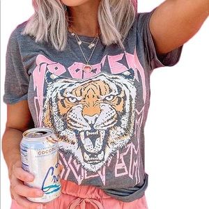 Graphic Tiger Tee Shirt Short Sleeve from Amazon